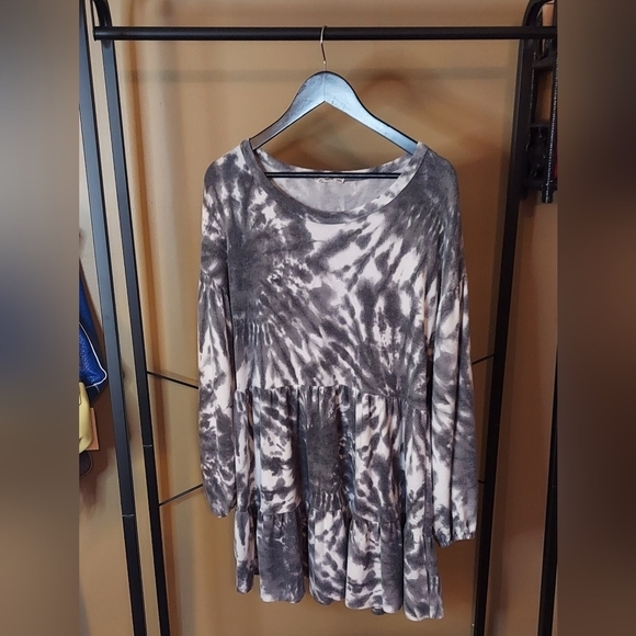 Altar'd State Long Sleeve Babydoll Dress Size M - Picture 2 of 9